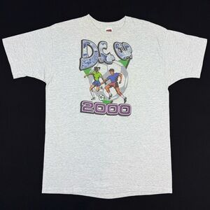 Vtg MLS DC Cup 2000 Mens Soccer T-Shirt XL Light Grey Y2K Short Sleeve A1